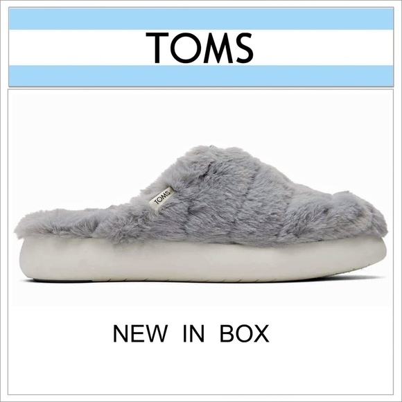 Toms Alpargata Mallow Mule Shoes Slippers Sneakers Mid Grey NIB - Picture 1 of 8
